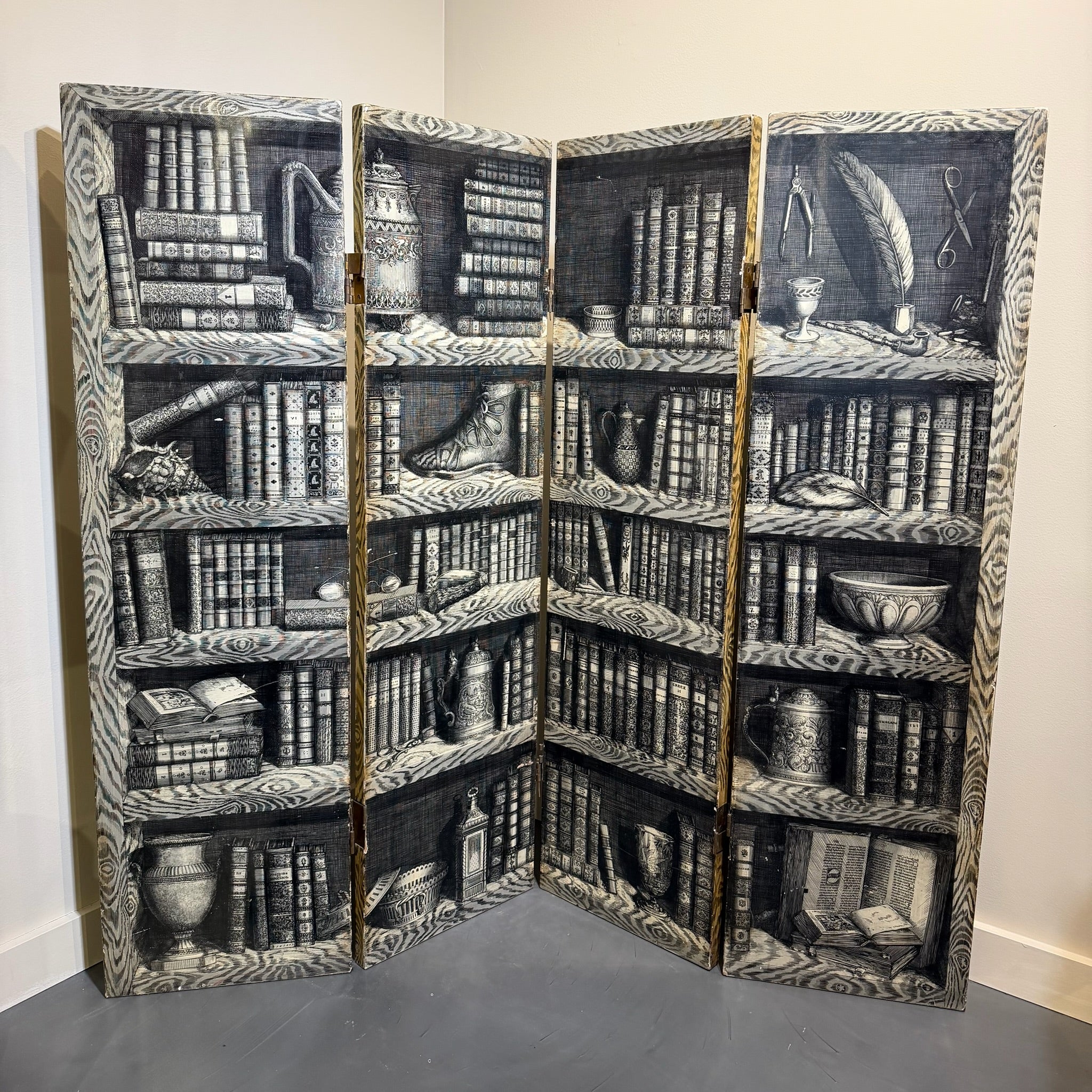 Piero Fornasetti Paraventi Libri Screen, 1950's