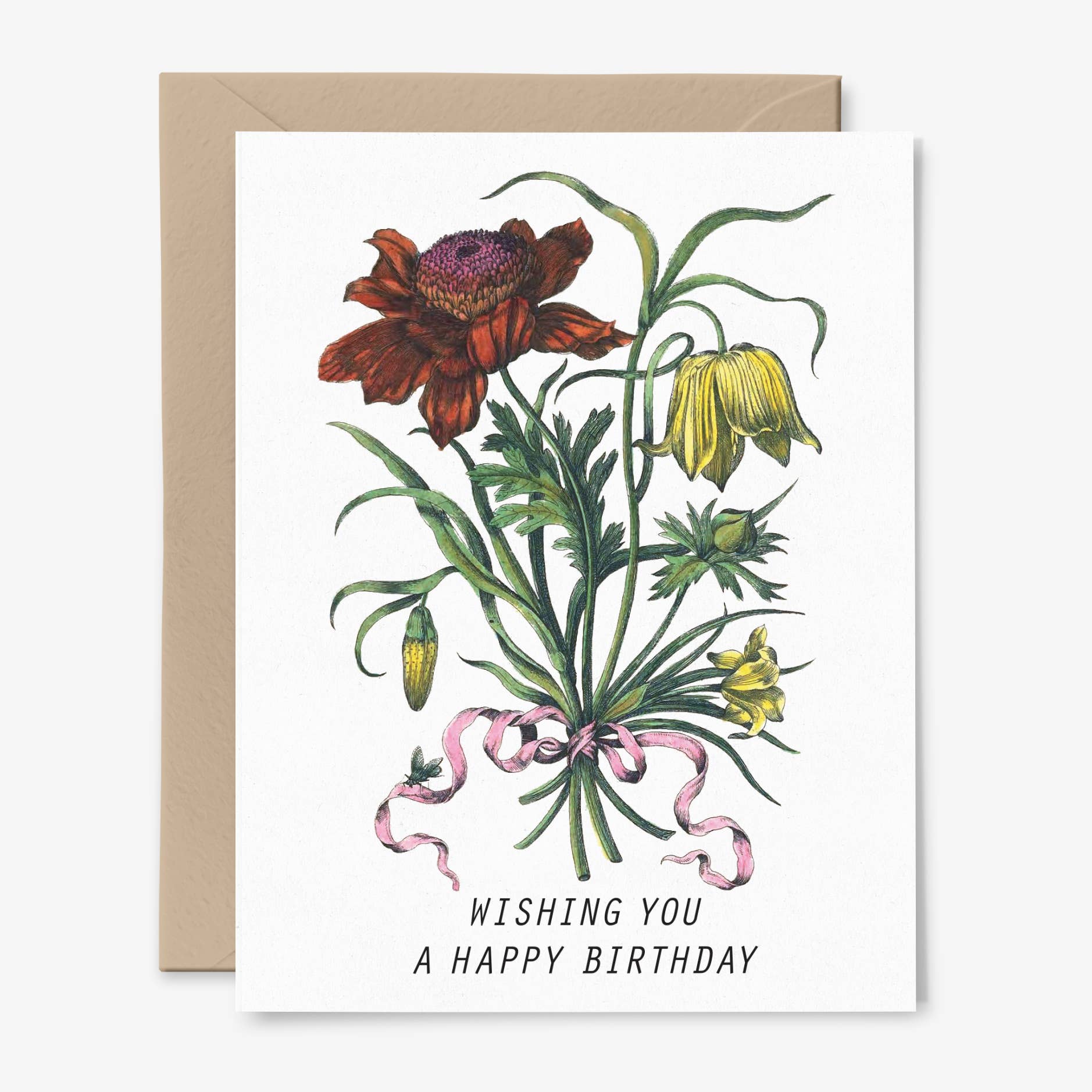 Wishing You A Happy Birthday | Vintage Botanical | Floral