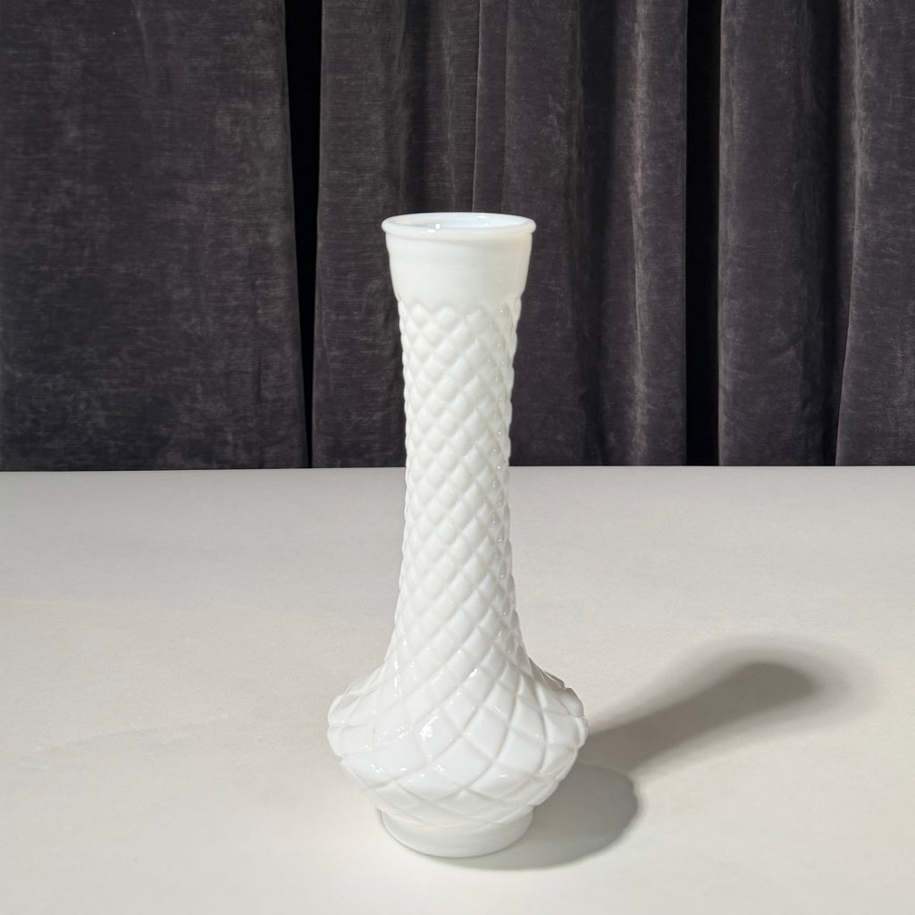 Milk Glass Tall Vase