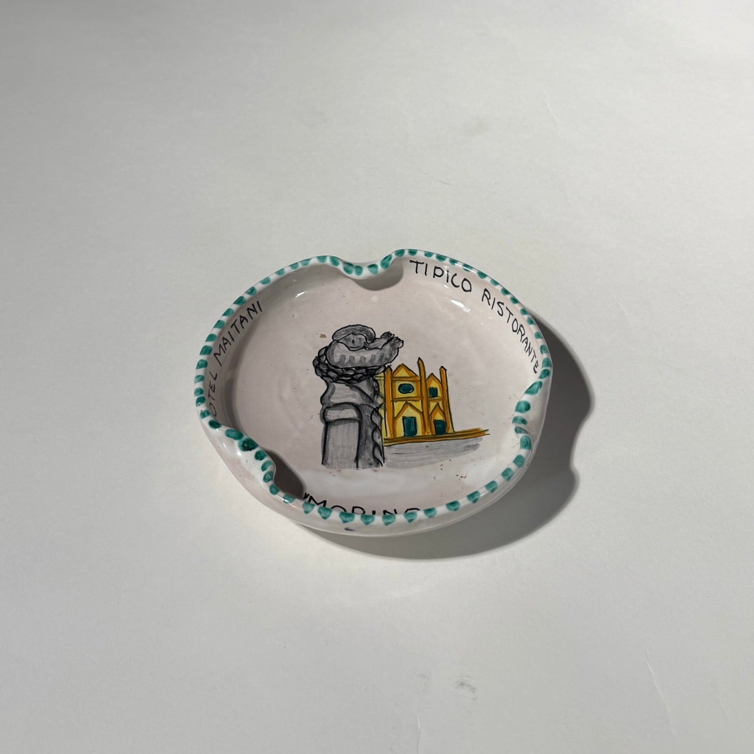 Vintage Belloni Orvieto Hotel Maitani Ceramic Dish
