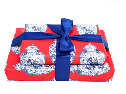 Red Ginger Jar Gift Wrap