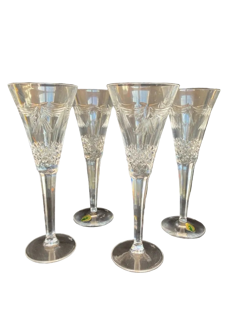 Waterford Crystal Millennium Series Peace Flute pair