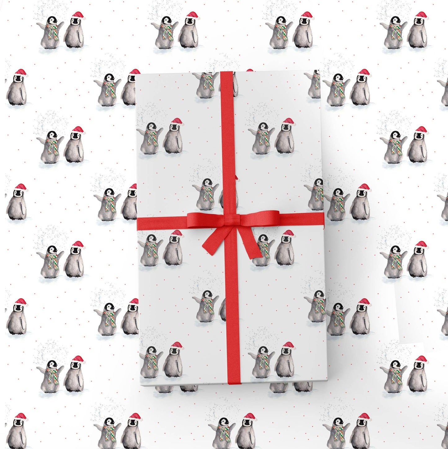 North Pole Penguins Christmas Wrapping Paper