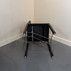 Italian Postmodern Ebonized & Chrome Dining Chairs