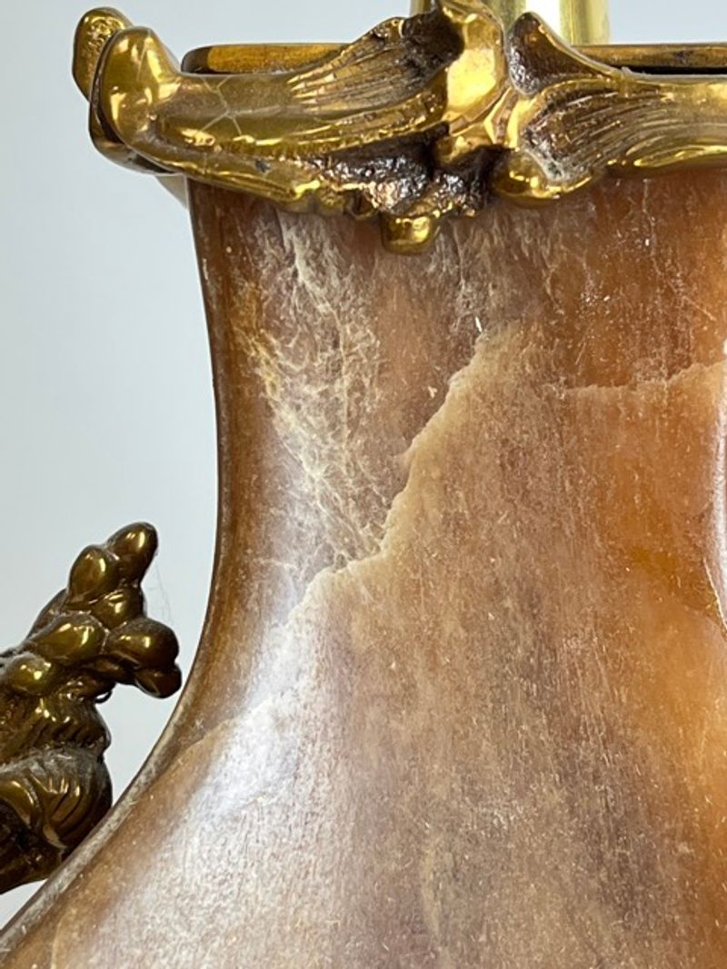 Vintage Marbro Marble and Brass Table Lamp