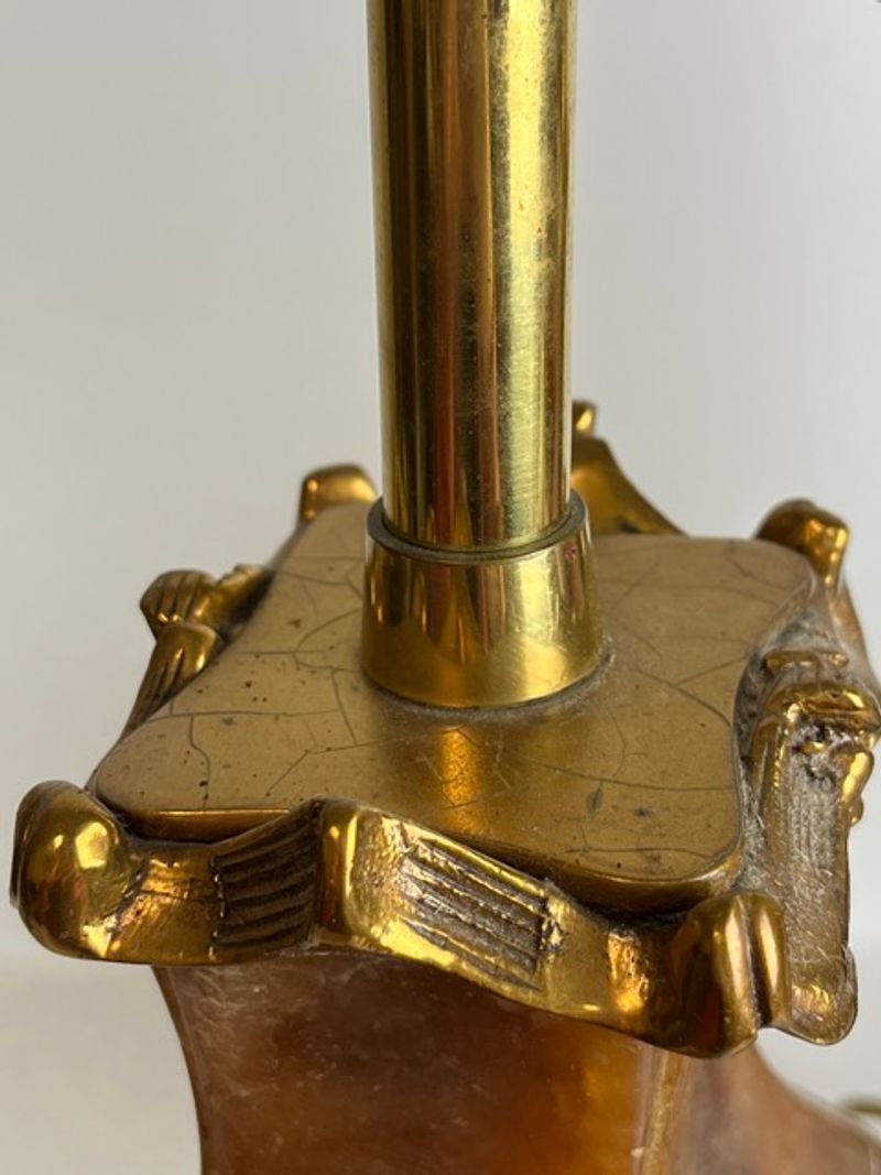 Vintage Marbro Marble and Brass Table Lamp