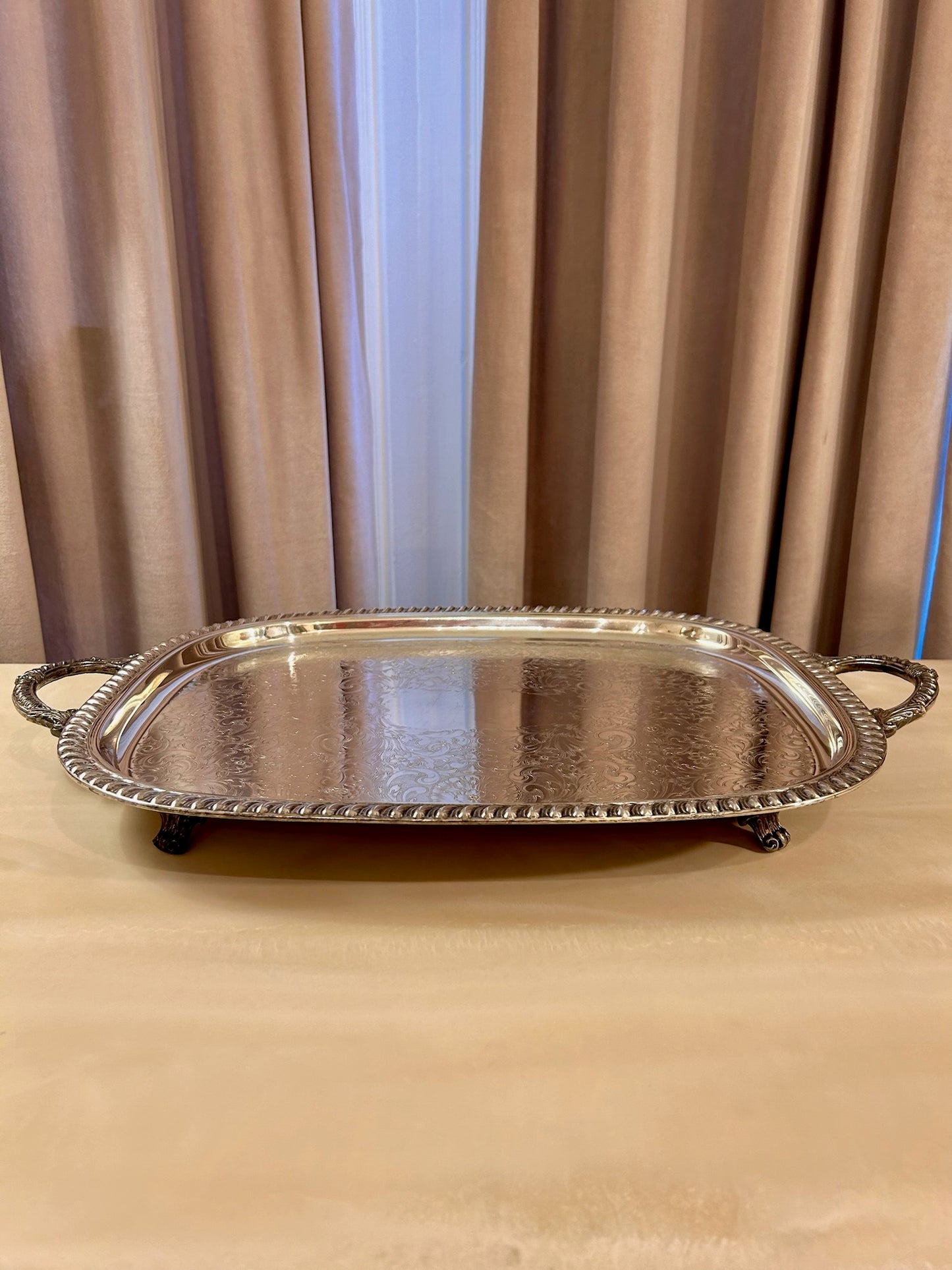 Large Silver Serving Tray