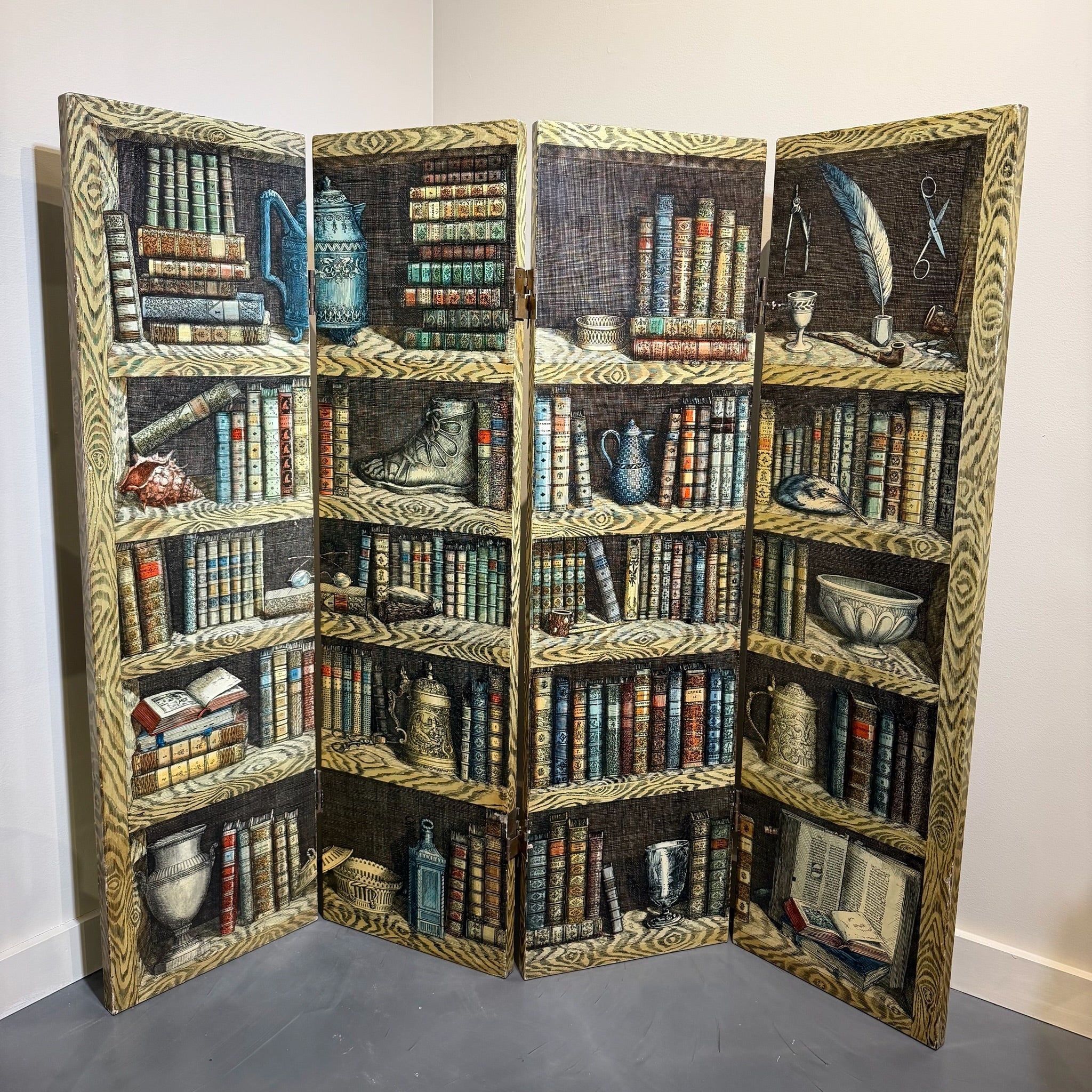 Piero Fornasetti Paraventi Libri Screen, 1950's