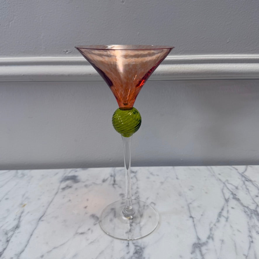 Tribeca Salmon and Lime Martini Glass by Union Street