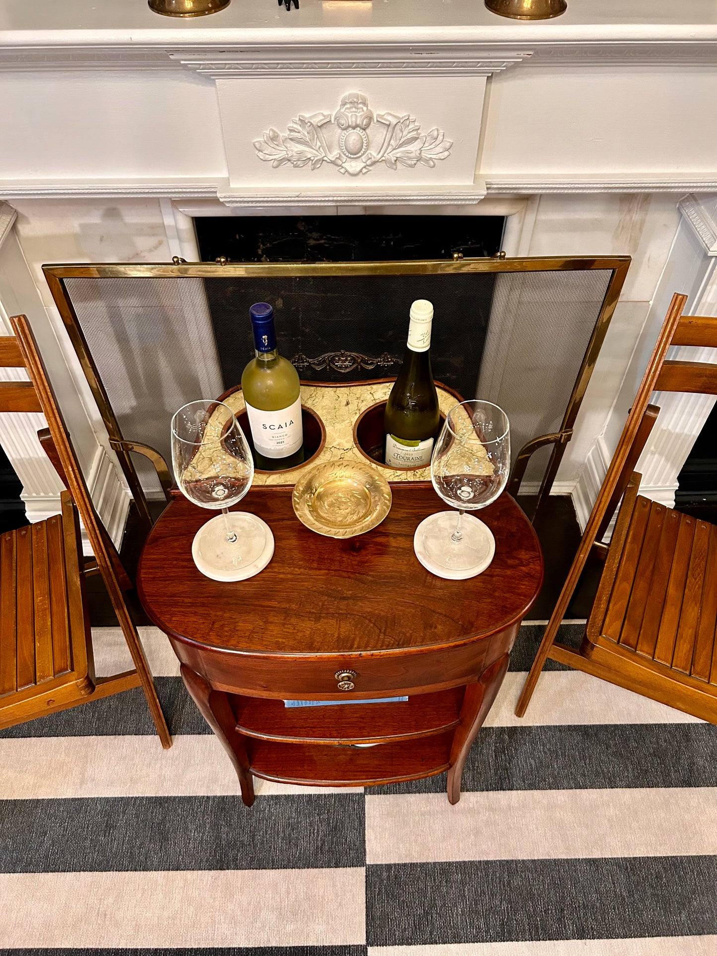 Vintage Wine Tasting Table