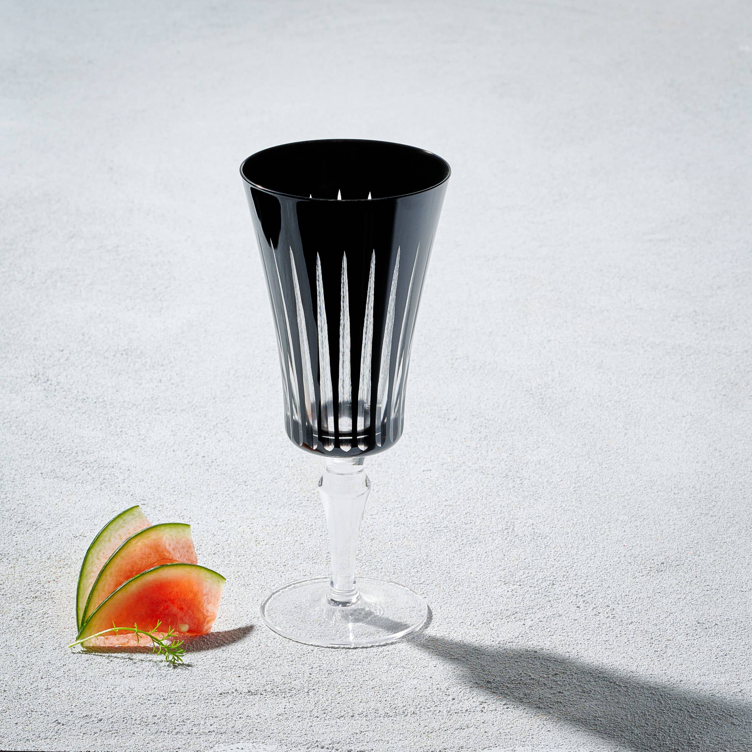 Vikko Décor - Timeless, 13oz Water Goblet Glass, Black
