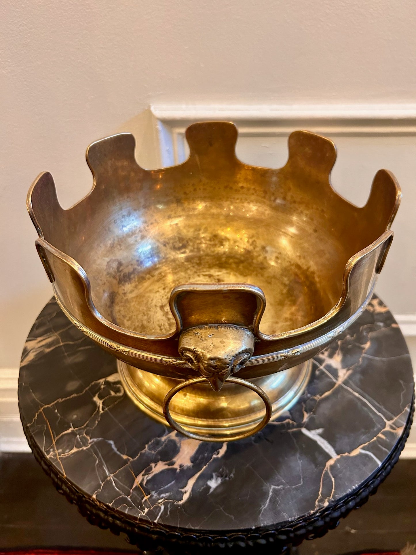 Aries Ram Brass Crown Bowl