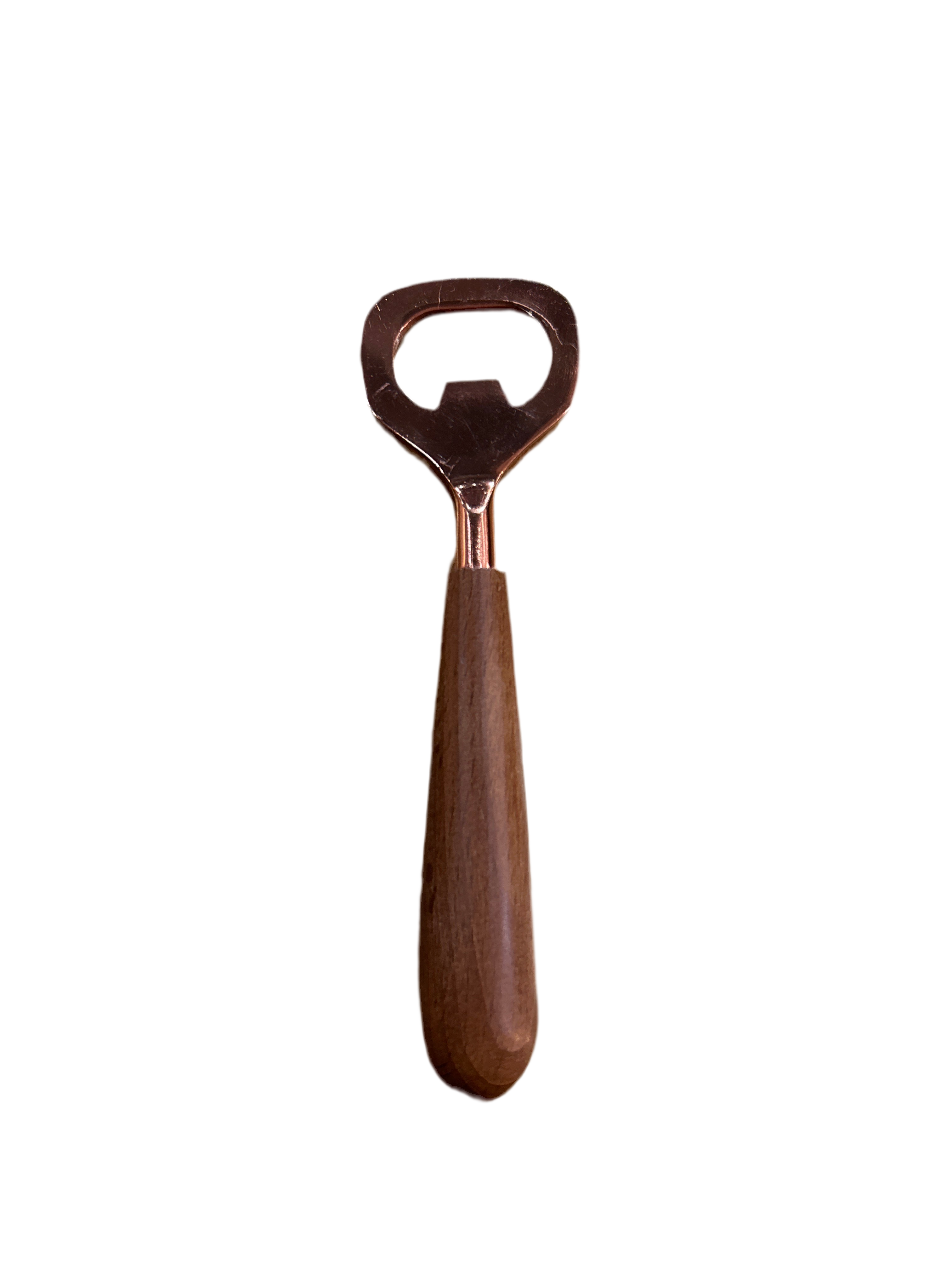Copper Color Bottle Opener w/ Wooden Handle