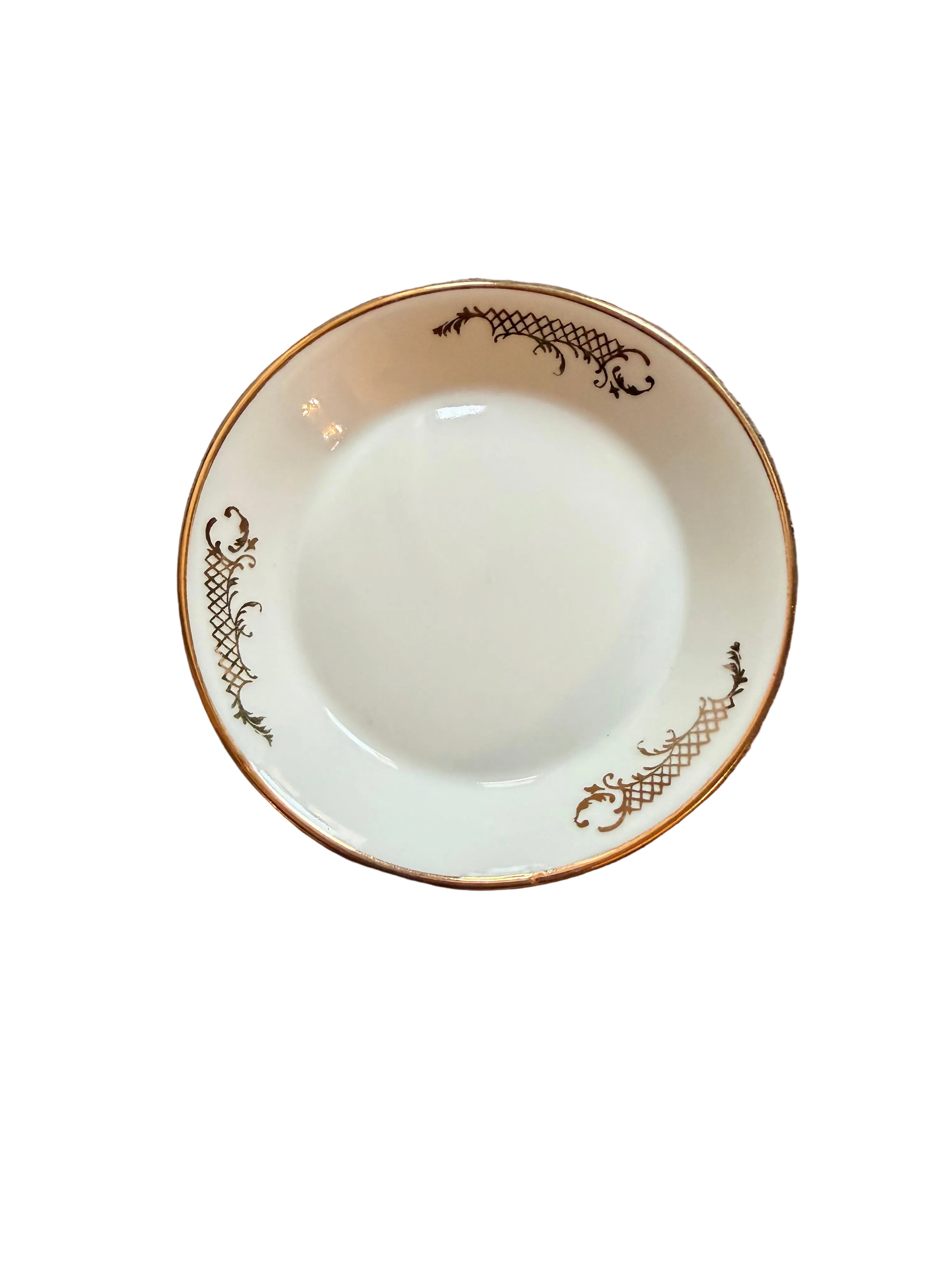 Richard Ginori Ring Dish with Gold Accents