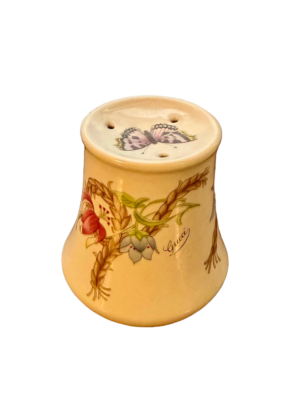 Vintage Gucci Flora Print Salt Shaker