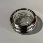Sterling Silver & Crystals Coaster Pair
