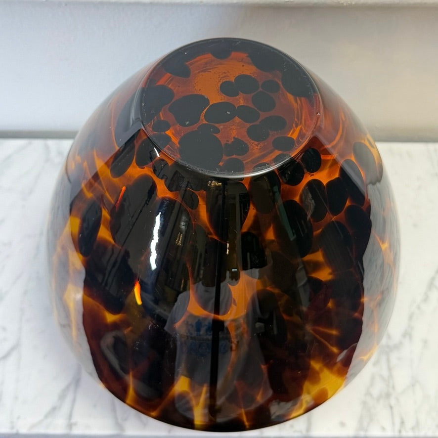 Italian Murano Tortoiseshell Art Glass Vase
