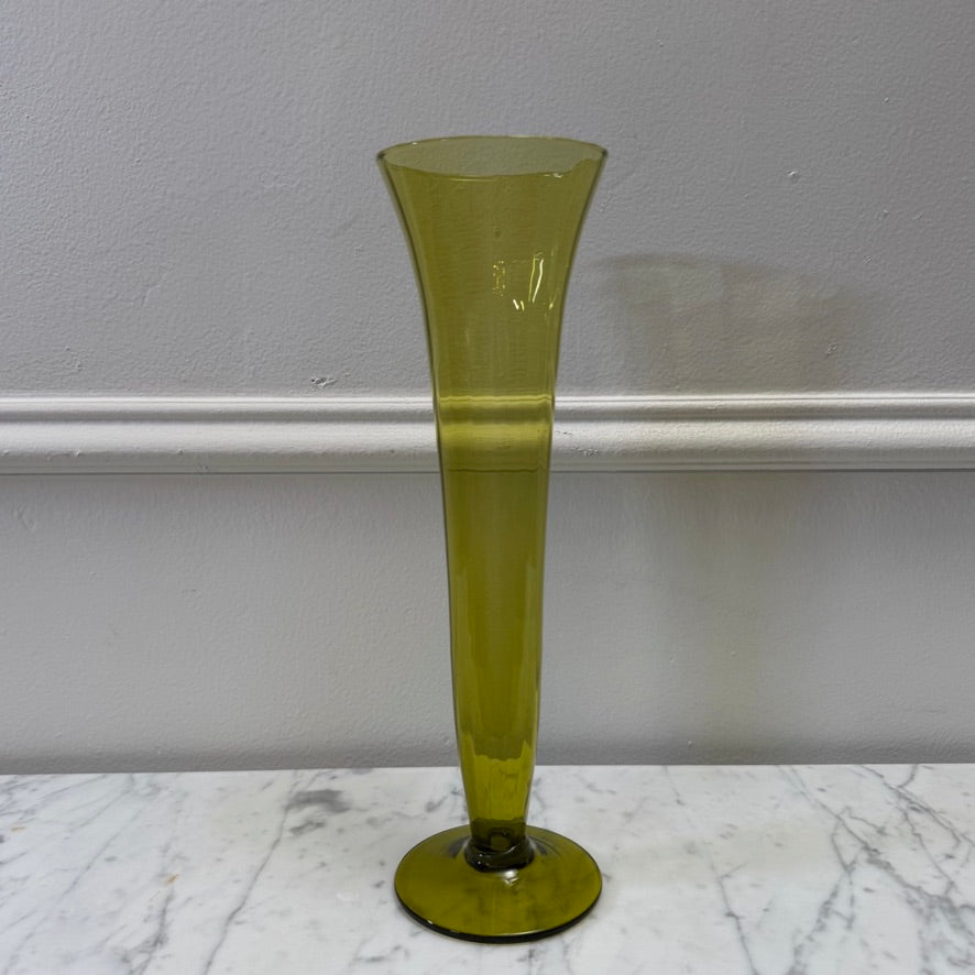 Yellow Art Glass Vessel