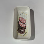 Italian Hand Painted Salami Dish