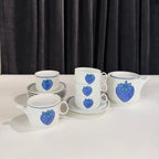 Richard Ginori "Fragoletta" Blue Strawberry Tea & Coffee Service
