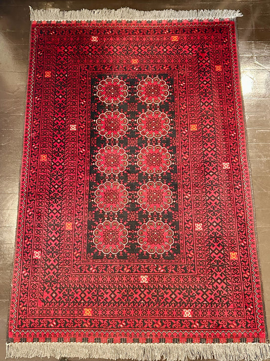 Hand Knotted Afghan Kunduz Rug