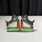 Porcelain Schnauzer Bookends