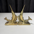 Pair Decorative Brass Sailfish Bookends