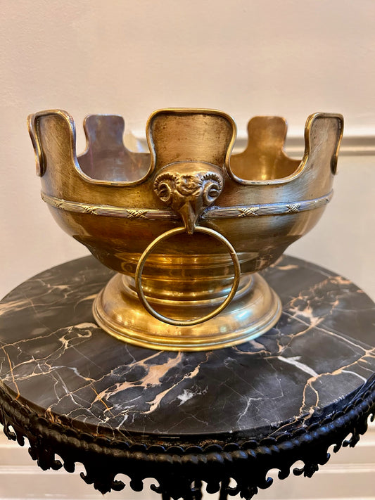 Aries Ram Brass Crown Bowl