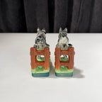 Porcelain Schnauzer Bookends