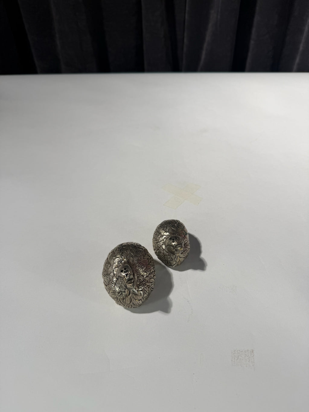 Silver Salt & Pepper Quail Shakers