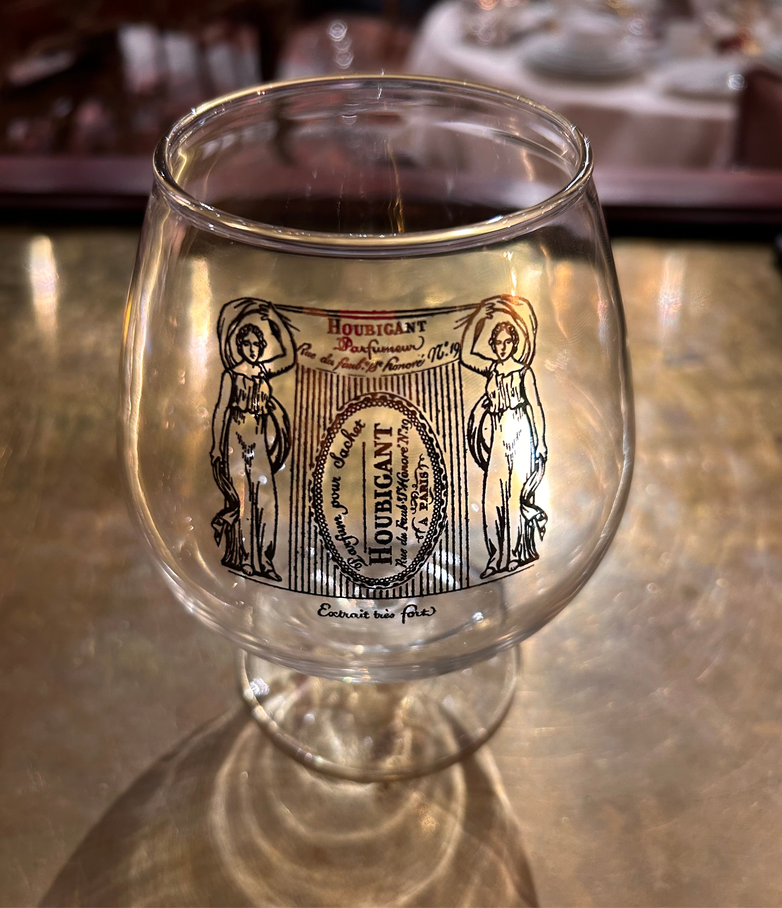 Vintage Houbigant Paris Brandy Cognac Snifter Glass