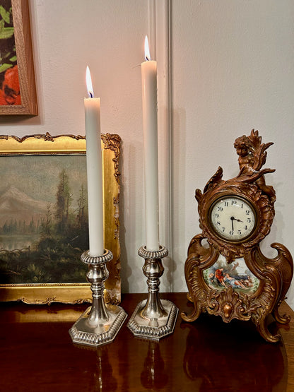 Vintage Silver Candlestick Pair