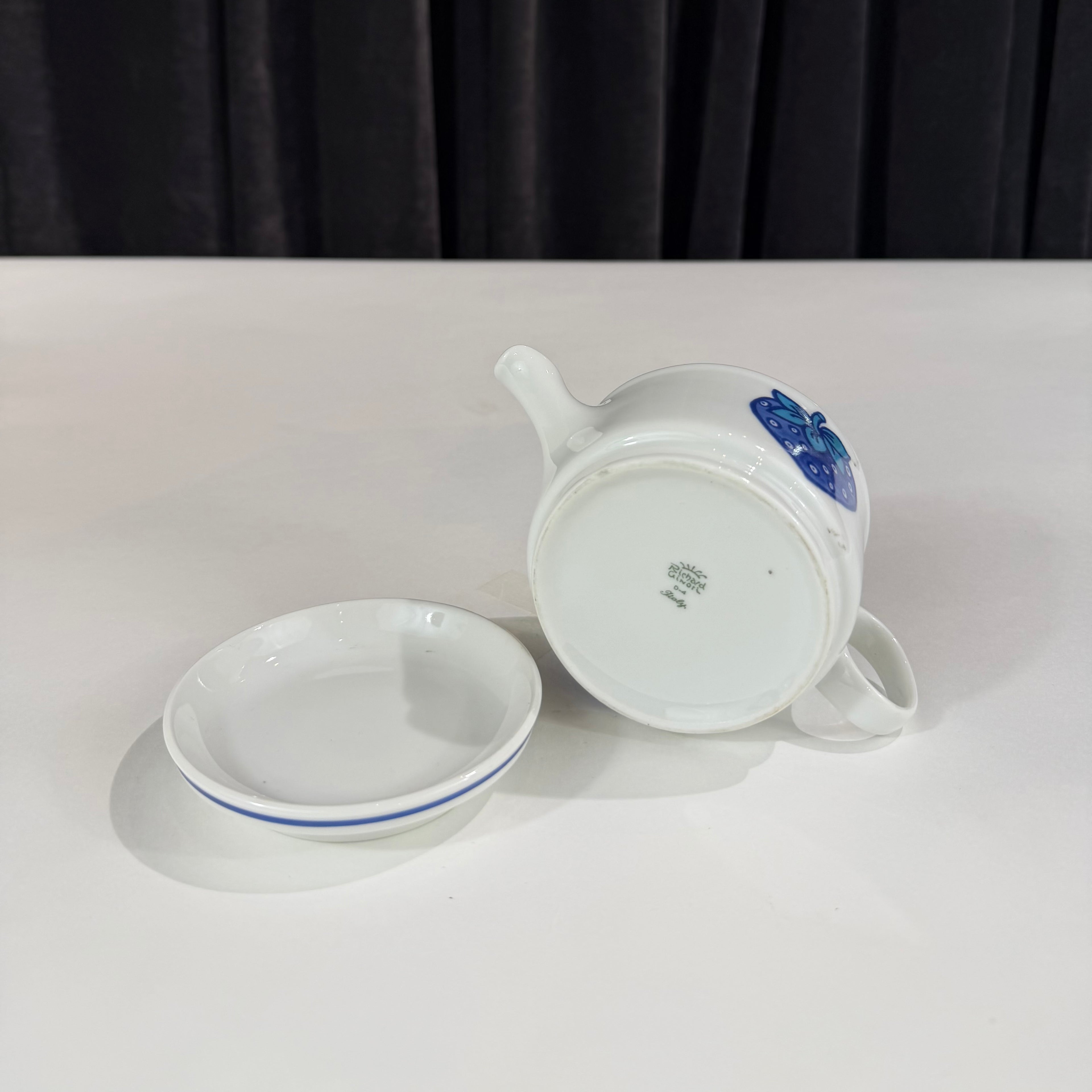 Richard Ginori "Fragoletta" Blue Strawberry Tea & Coffee Service