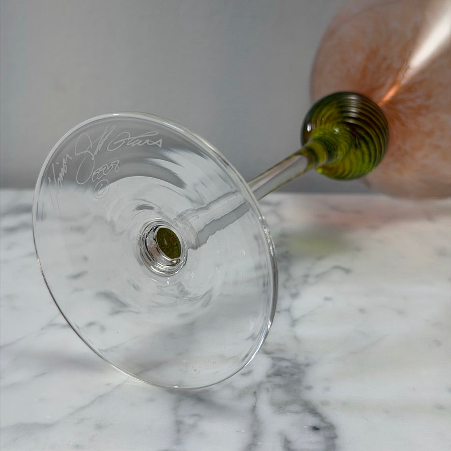 Tribeca Salmon and Lime Martini Glass by Union Street
