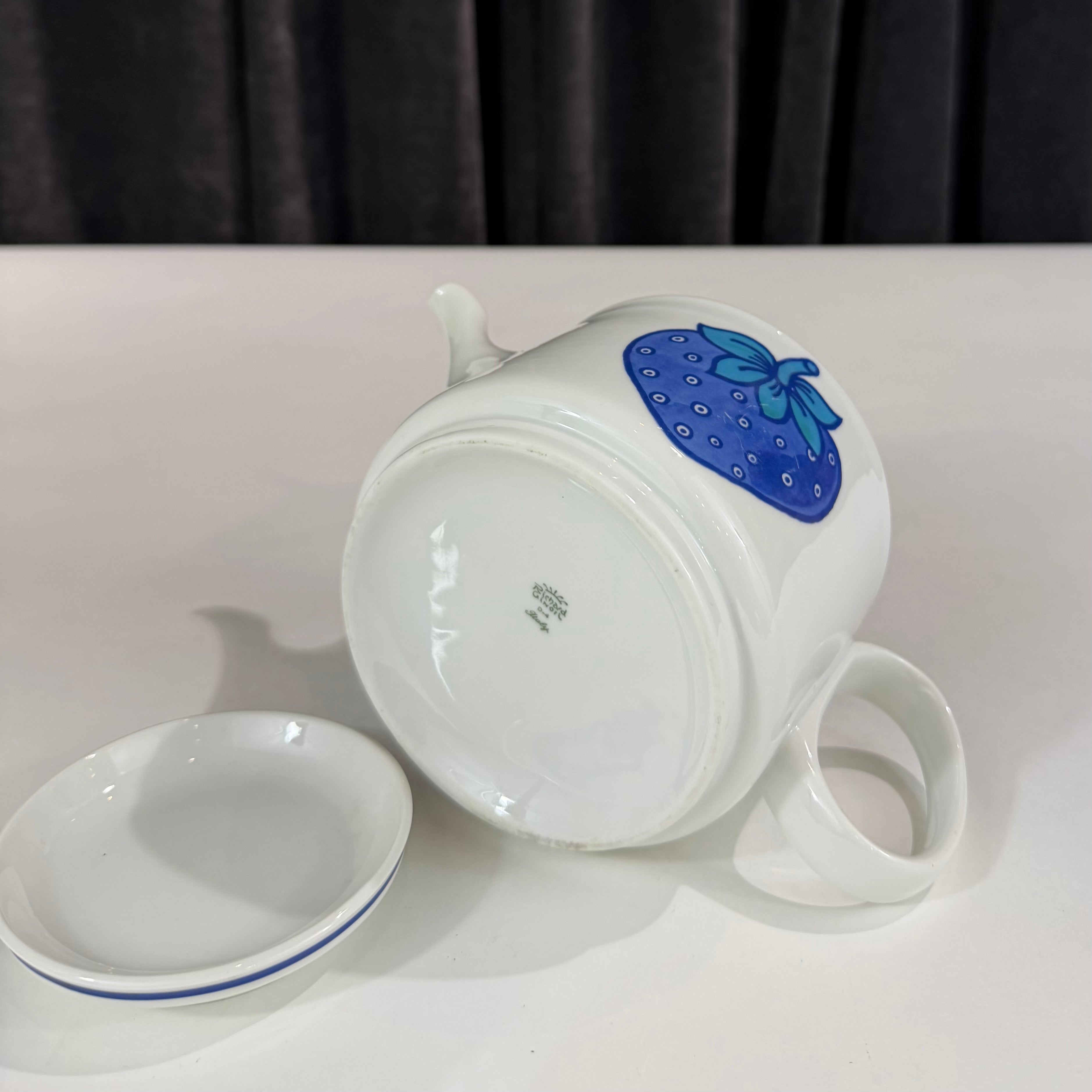 Richard Ginori "Fragoletta" Blue Strawberry Tea & Coffee Service