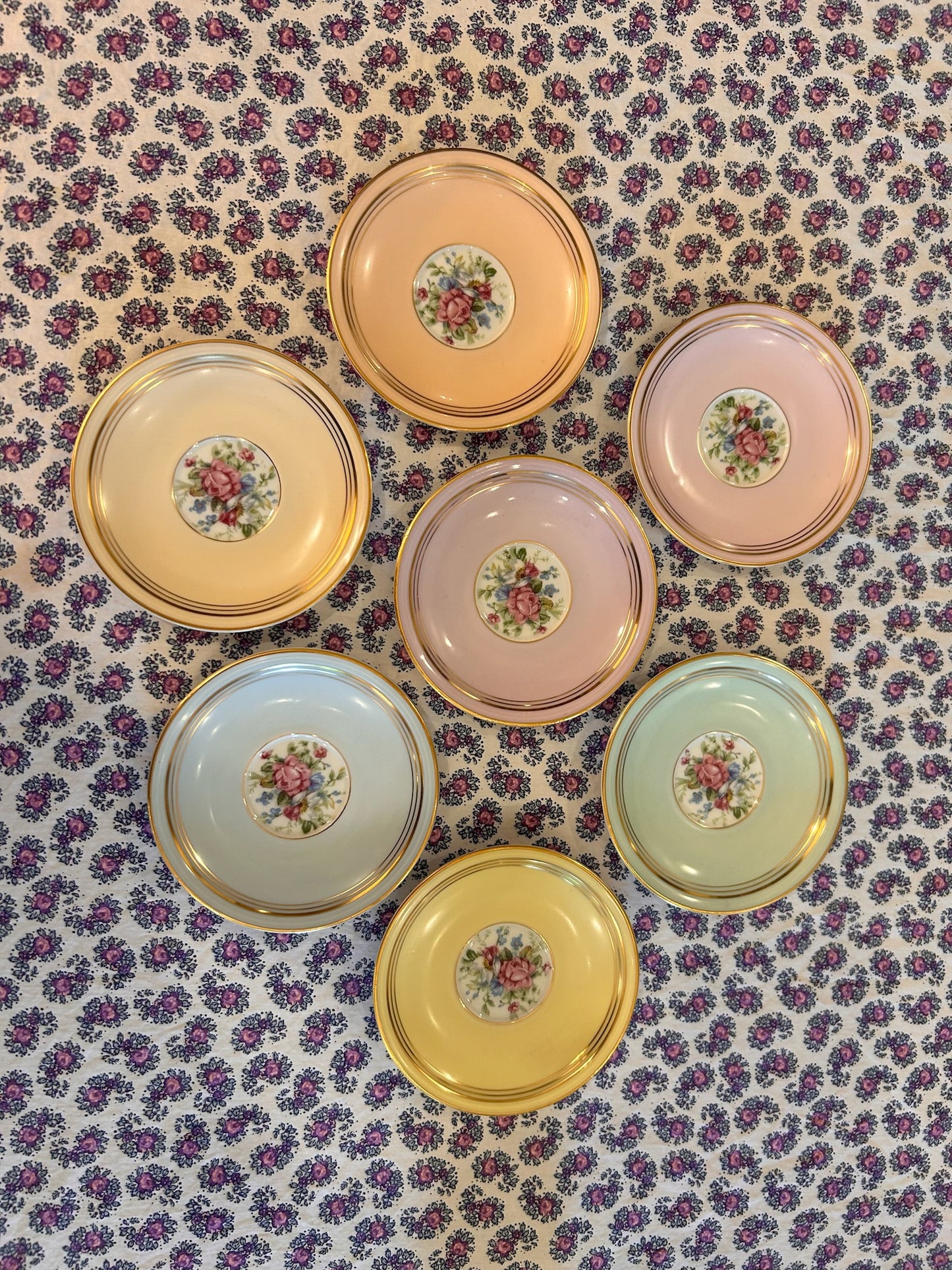 Pastel Espresso Cups & Saucers