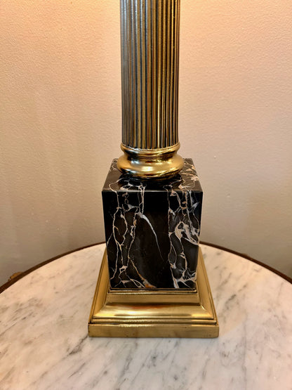 Vintage Brass & Marble Lamp