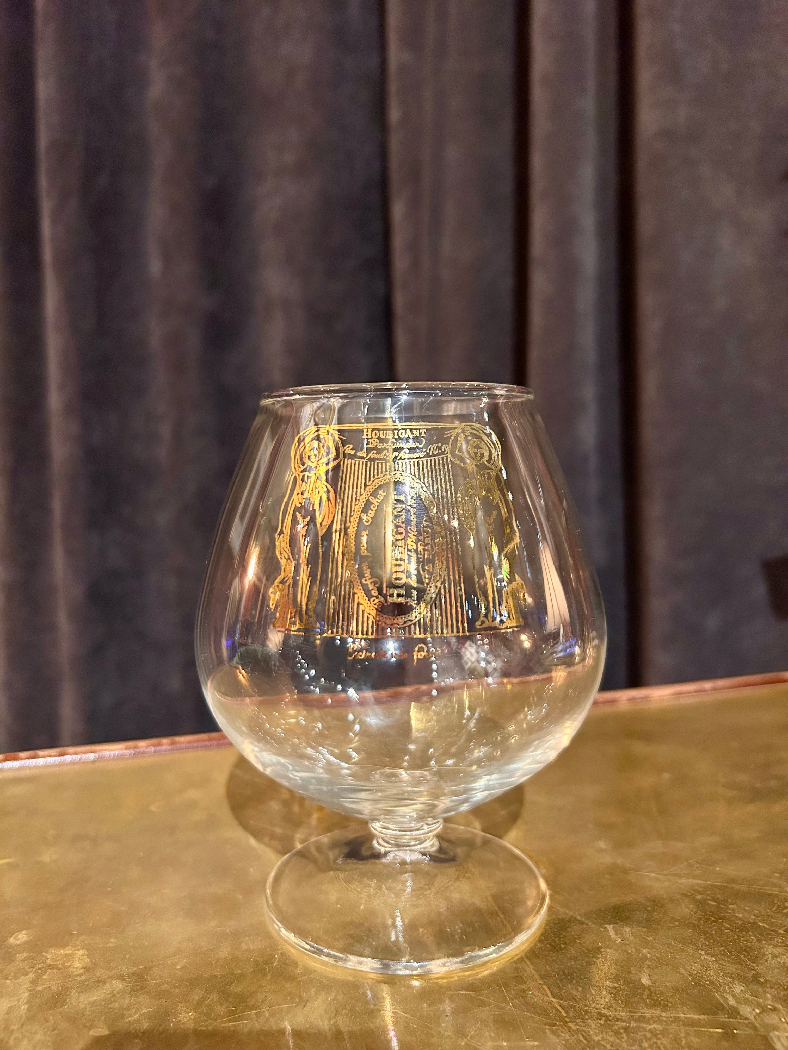 Vintage Houbigant Paris Brandy Cognac Snifter Glass