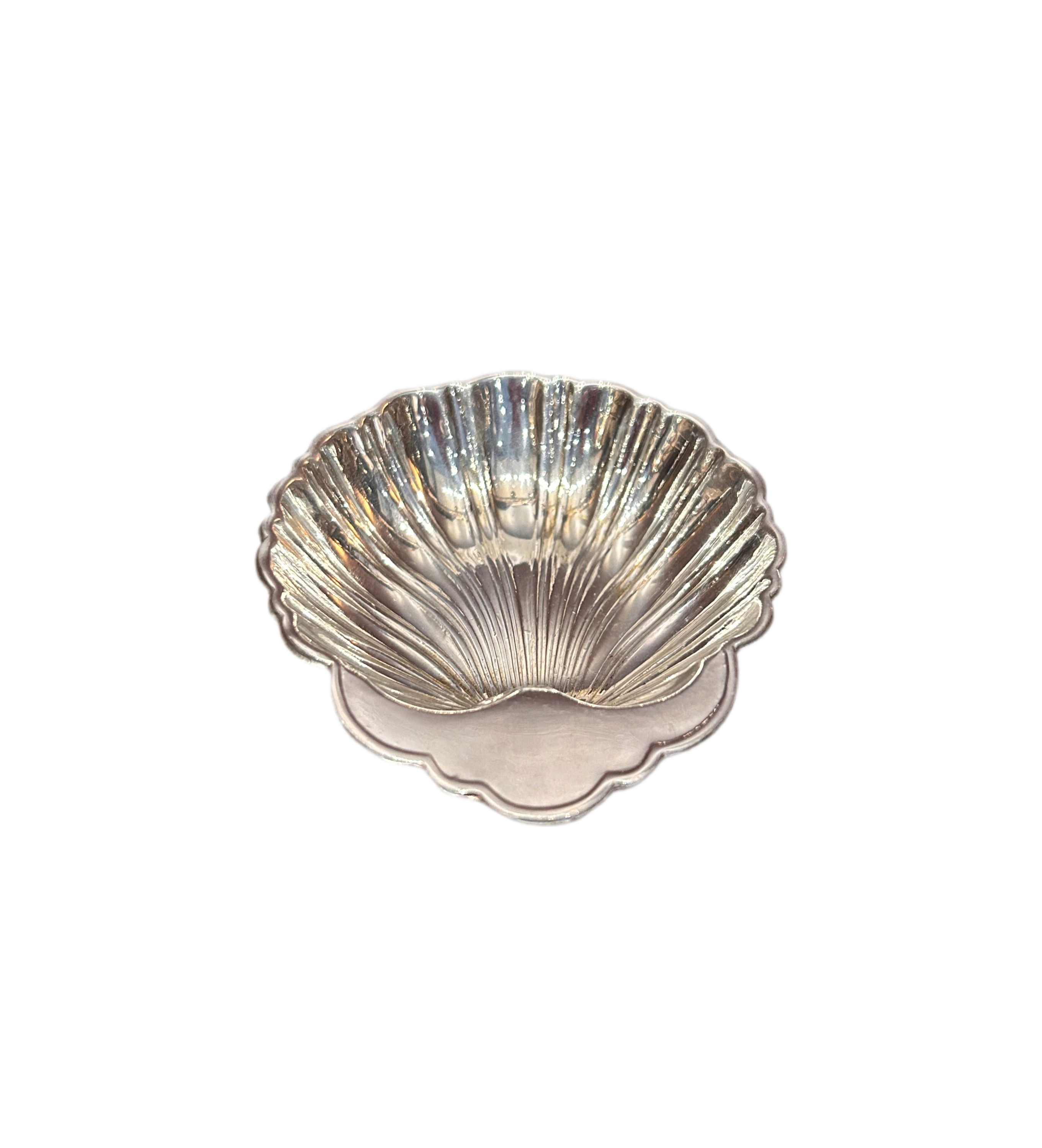 Eastern Pewter Seashell Tea Bag Bowl