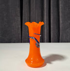 Orange blown vase