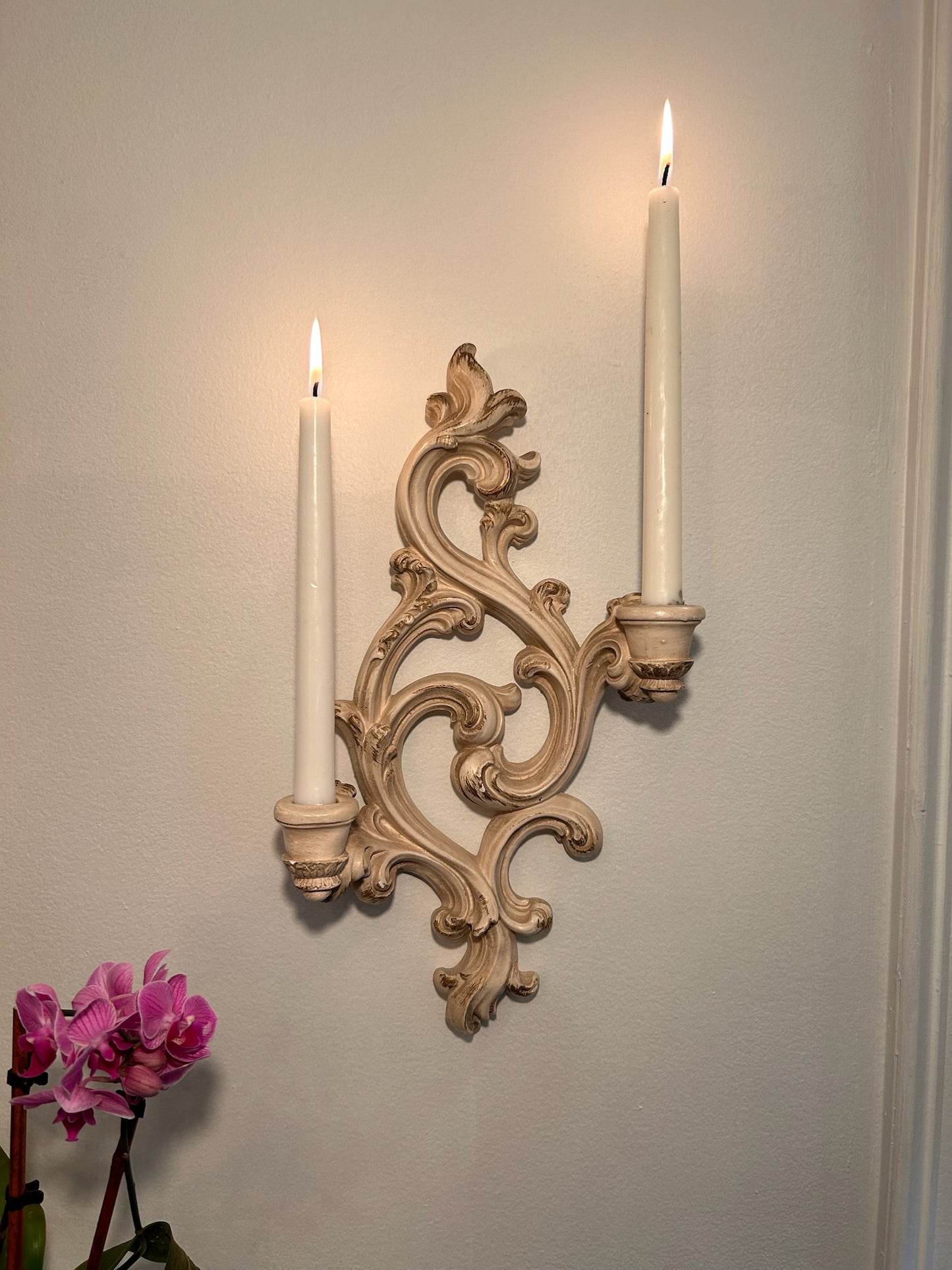 Syroco Candle Sconce Set