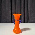 Orange blown vase