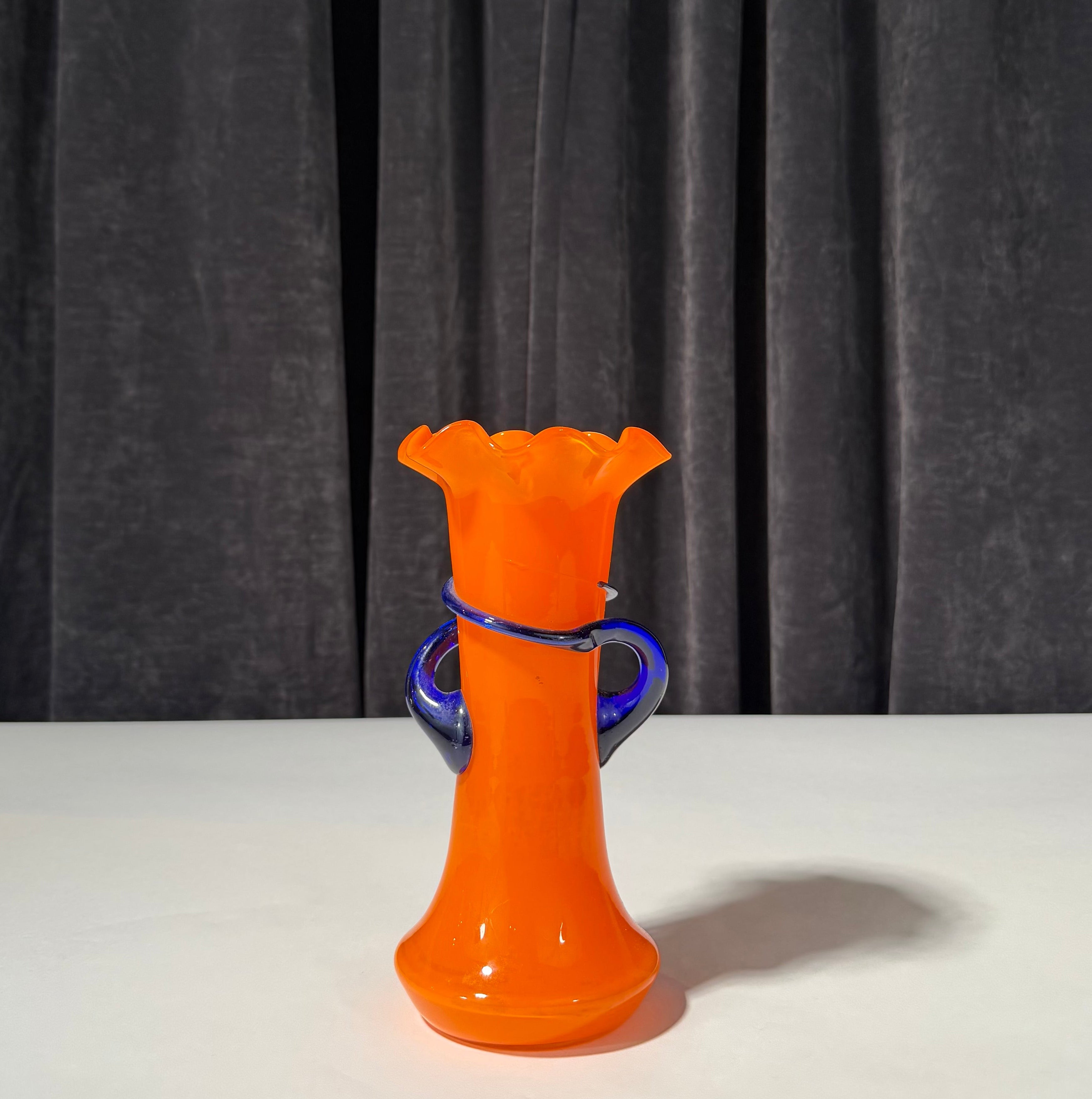 Orange blown vase