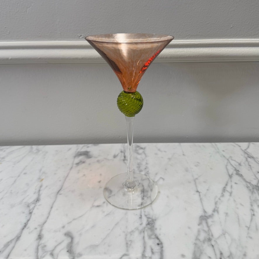 Tribeca Salmon and Lime Martini Glass by Union Street