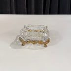 Crystal Ash Tray on Brass Holder