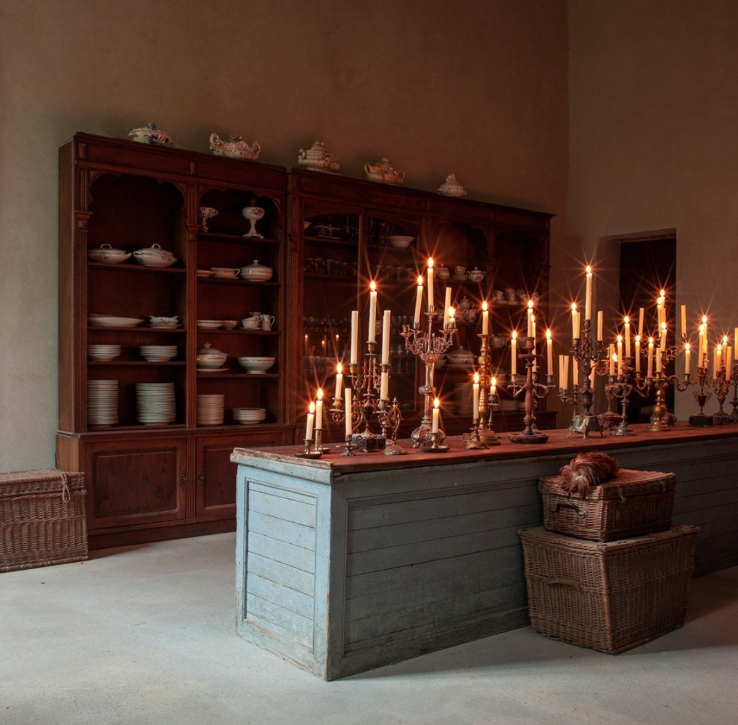 Trudon Smoke Gray Royale Taper Candles