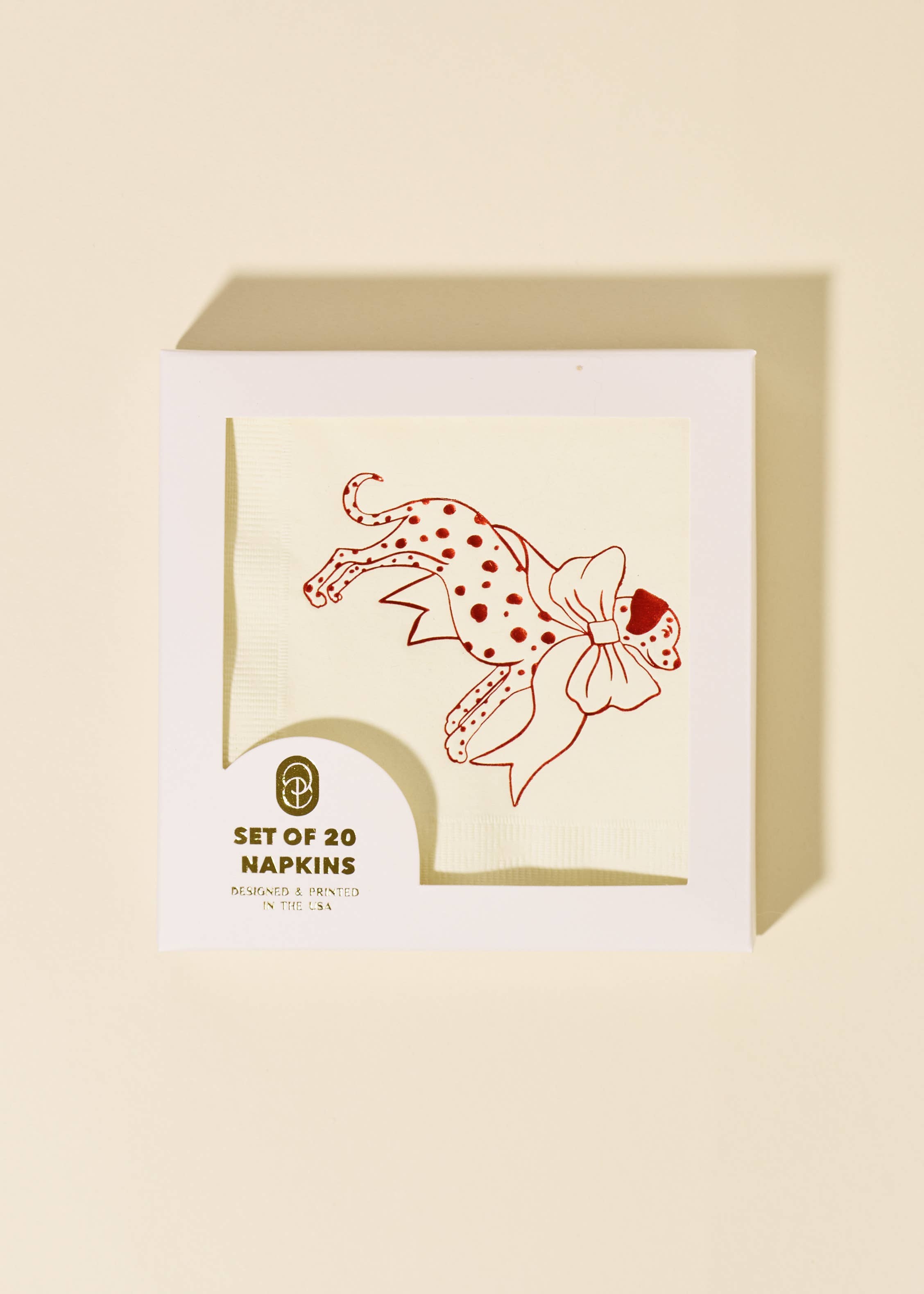 Dalmatian Red and White Napkin - Set of 20