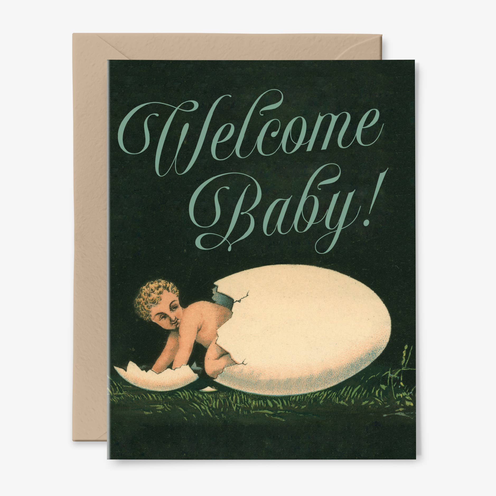 Welcome Baby Card | New Baby | Baby Shower | Vintage