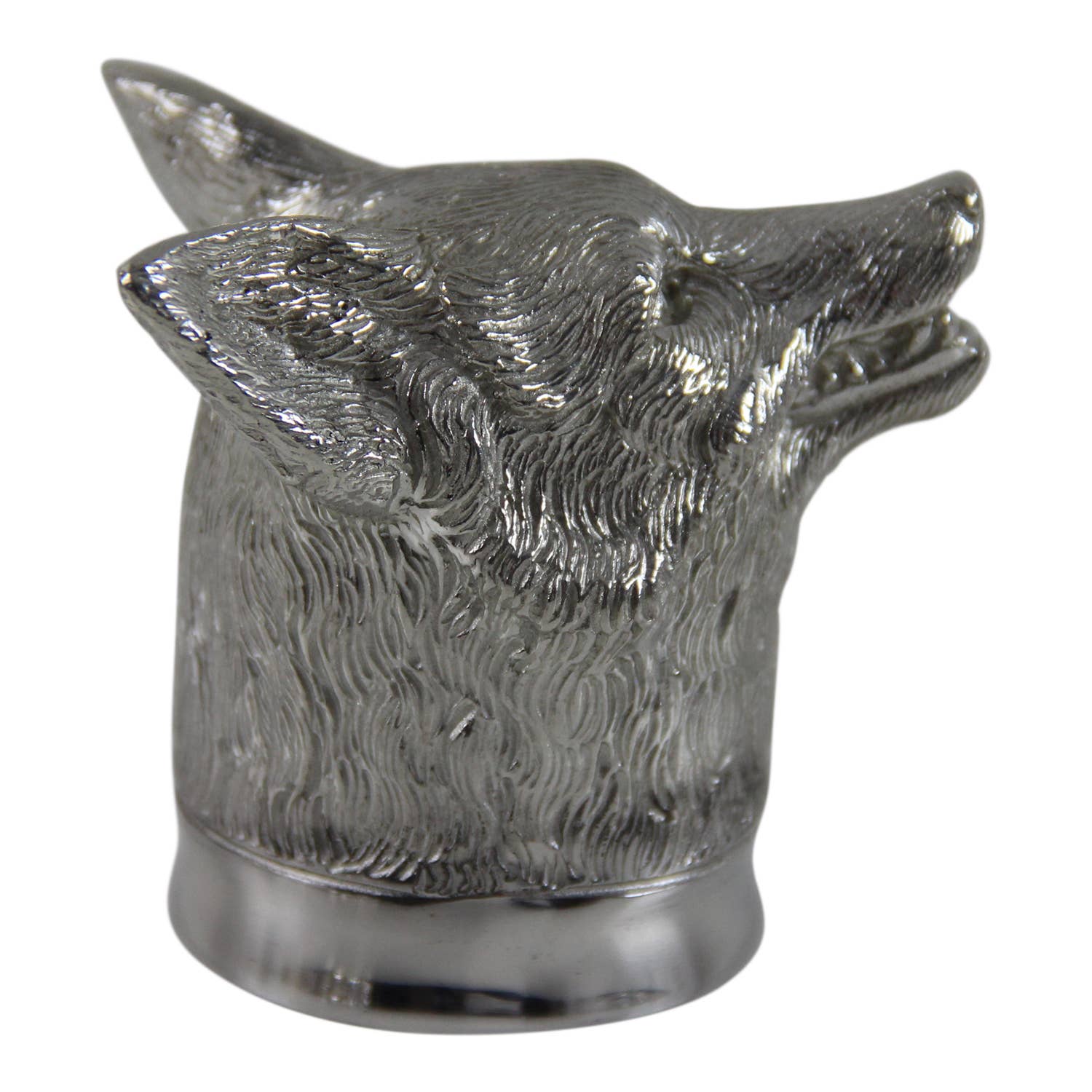 English Pewter Fox Head Jigger