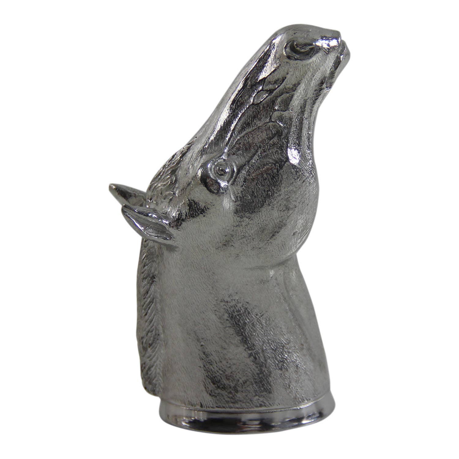 English Pewter Horse Head Jigger